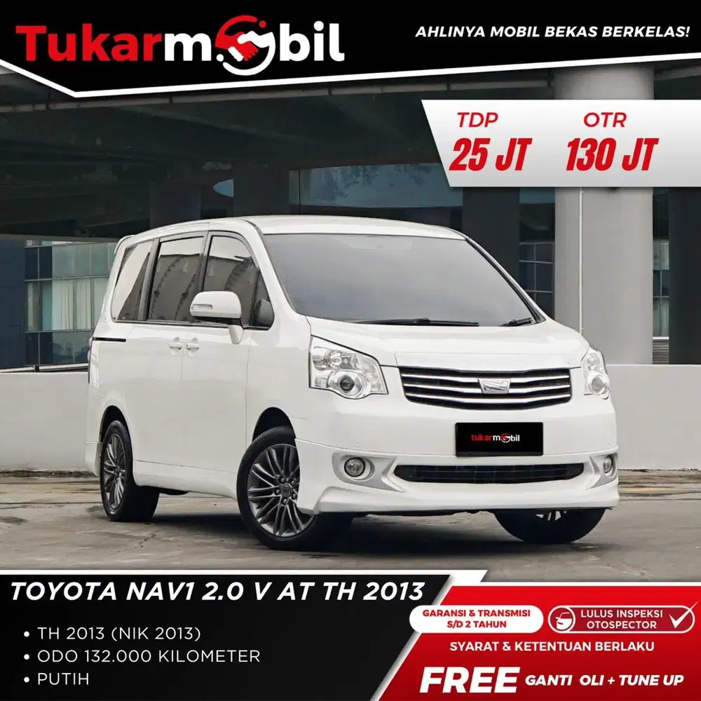[BERGARANSI] TOYOTA NAV1 2.0 V MATIC TAHUN 2013 PUTIH GANJIL