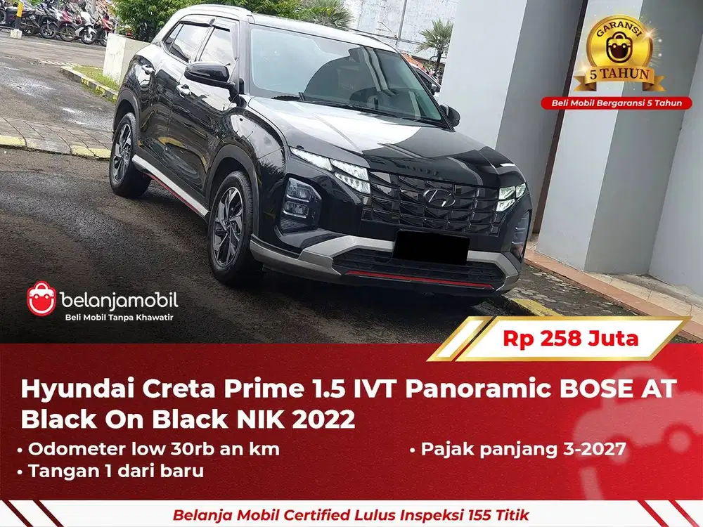 [ GARANSI 5TH ] Hyundai Creta Prime 1.5 IVT Panoramic BOSE 2022 2023