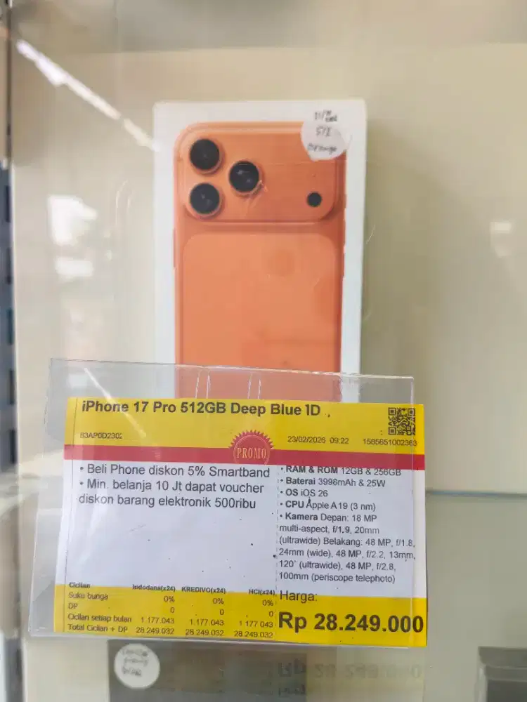 Kredit Kredivo iPhone 17pro 512GBdeep blue