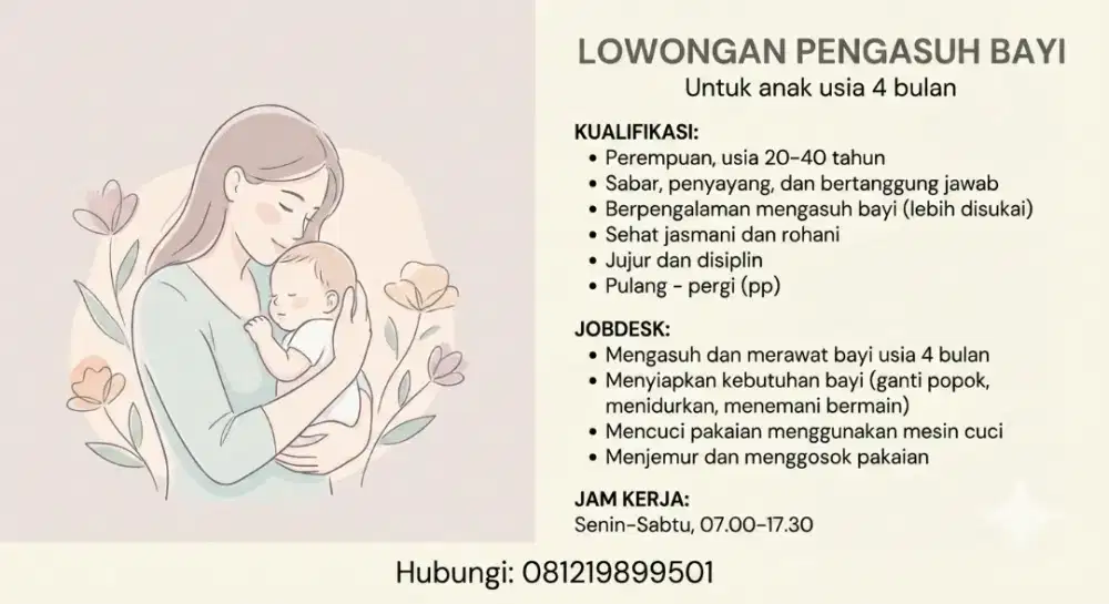 Mencari pengasuh/momong