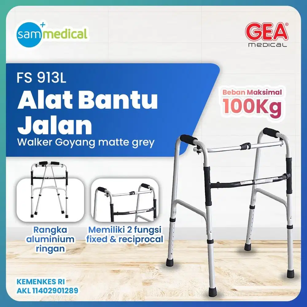 Walker GEA FS913L Matte Steel Alat Bantu Jalan