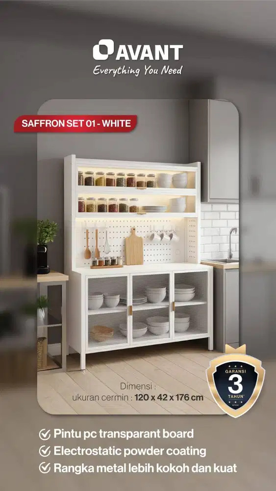 LEMARI RAK PIRING SERBAGUNA BESI