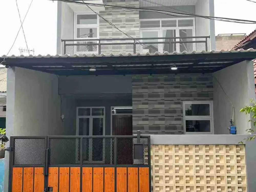 DIJUAL RUMAH BARU SELESAI RENOVASI SIAP HUNI TURUH HARGA DI KRANGGAN PERMAI CIBUBUR