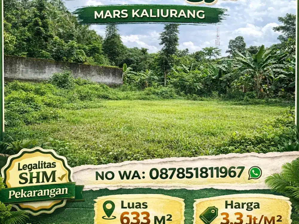 Tanah Jogja Kost Area Kampus UII Kaliurang SHM Pekarangan