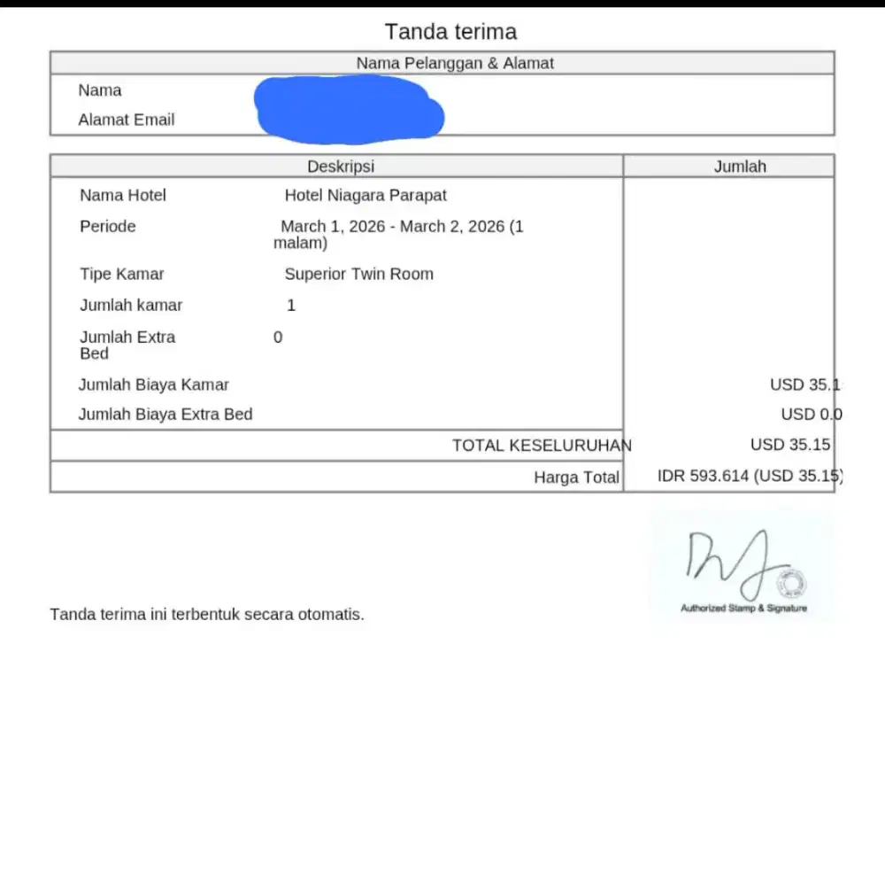 Kamar Hotel Niagara Superior Twin Bed Check in 1 Maret 2026 Minggu