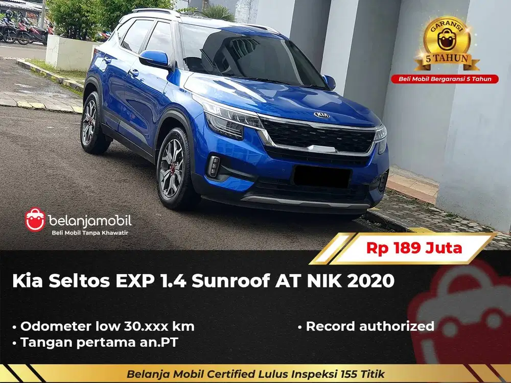 [ GARANSI 5TH ] Kia Seltos EXP EX+ 1.4 Sunroof AT 2020/2021