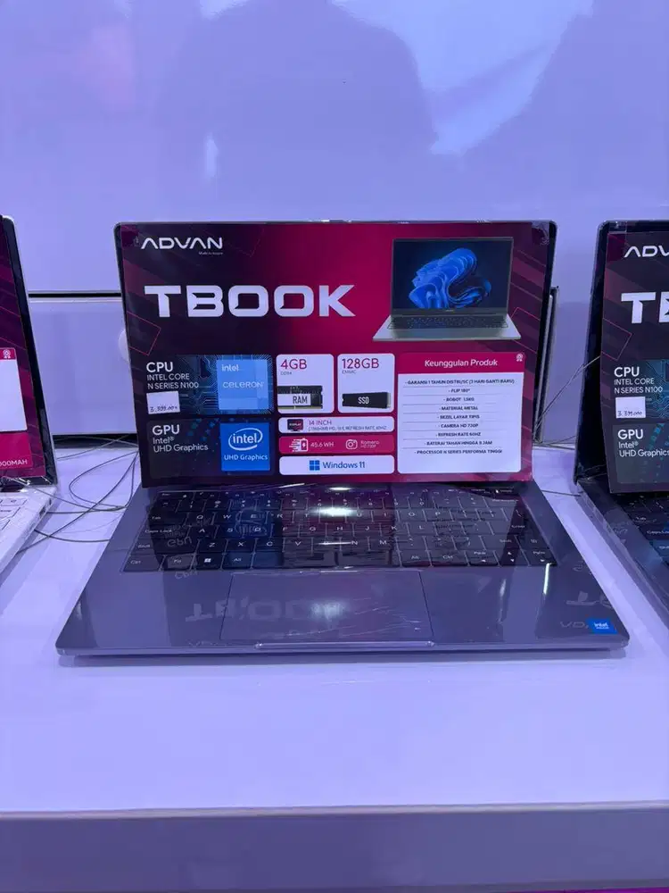 Laptop ADVAN TBOOK | 3 jutaan dengan prosesor tiada tanding
