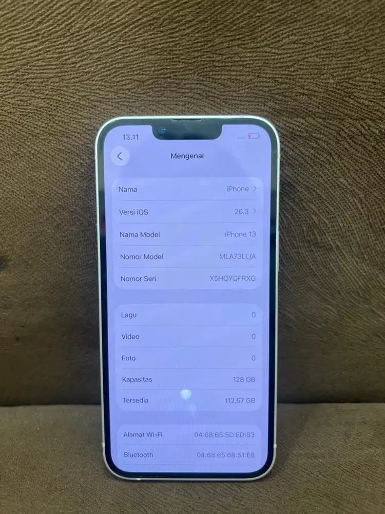 iPhone 13 128 Pink Beacukai Mulus Fisik 99%