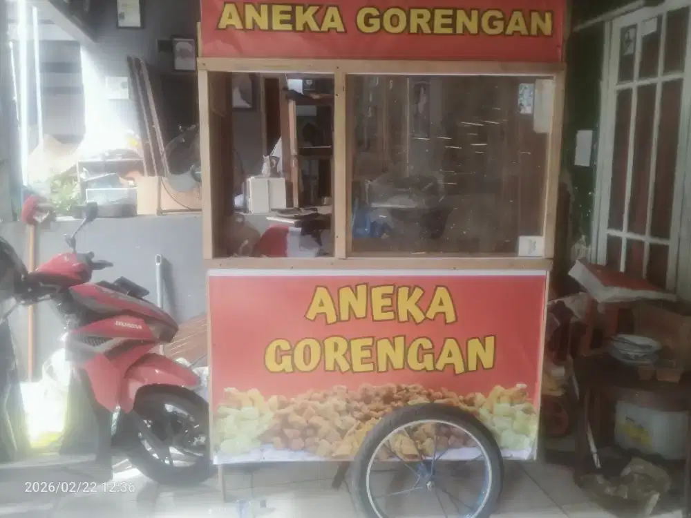 Gerobak gorengan siap pakai