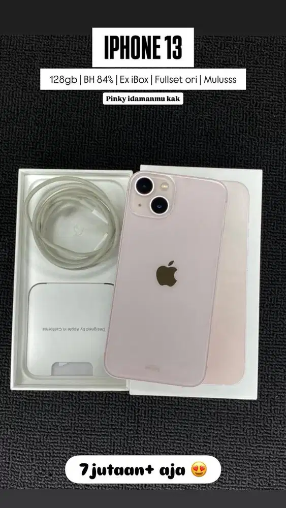 Iphone 13 128gb pink istimewa