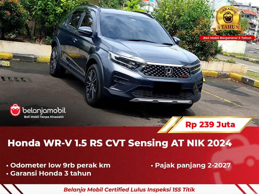 [ GARANSI 5TH ] Honda WR-V WRV WR V 1.5 RS CVT Sensing 2024/2025