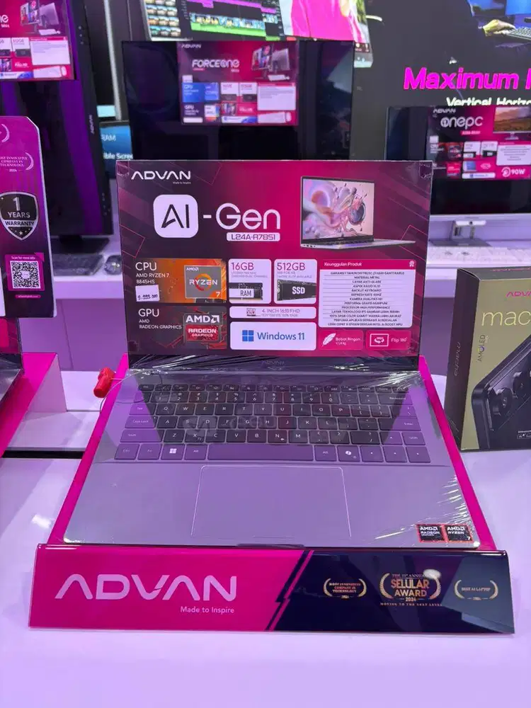 Laptop ADVAN AI Gen Ryzen | Ultrabook super kencang siap AI