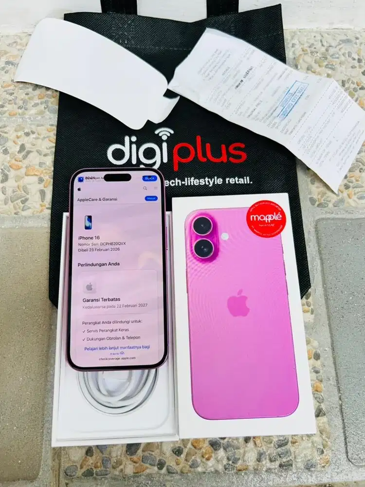 Iphone 16 128gb Ibox Like new bh100% CC0 garansi on 22 Feb 2027
