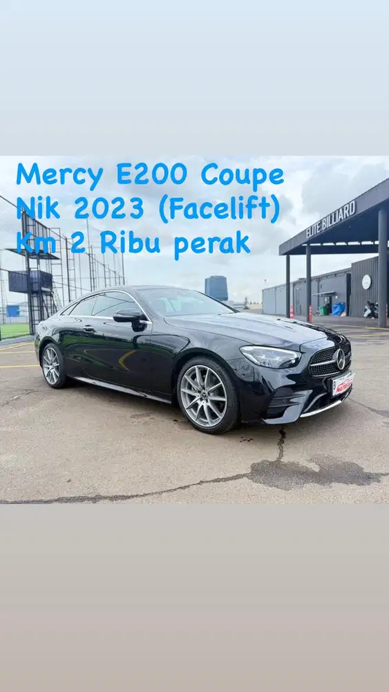 Mercy E200 Coupe Nik 2023 facelift Black on cannamon Siap pakai