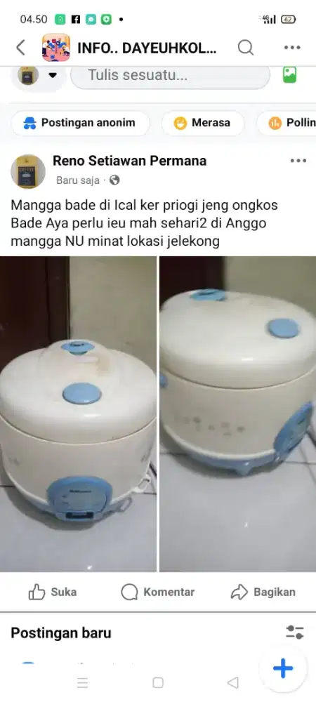 Magic com baik barang masih sering dipake