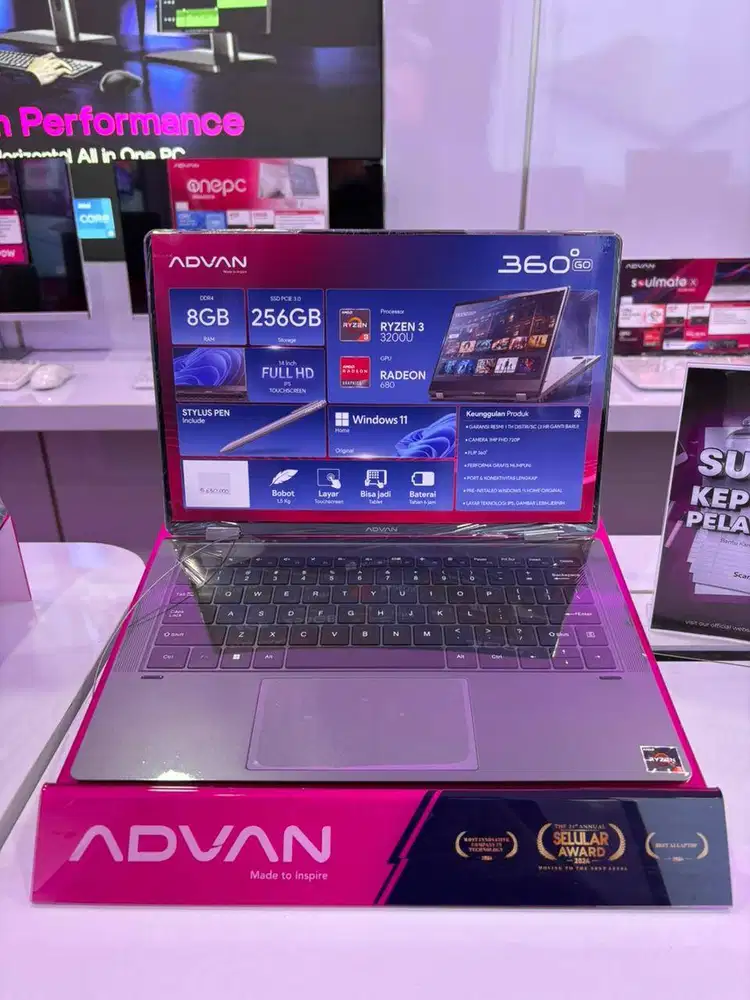 Laptop ADVAN 360 GO | Laptop 360 flip touchscreen terbaik handal