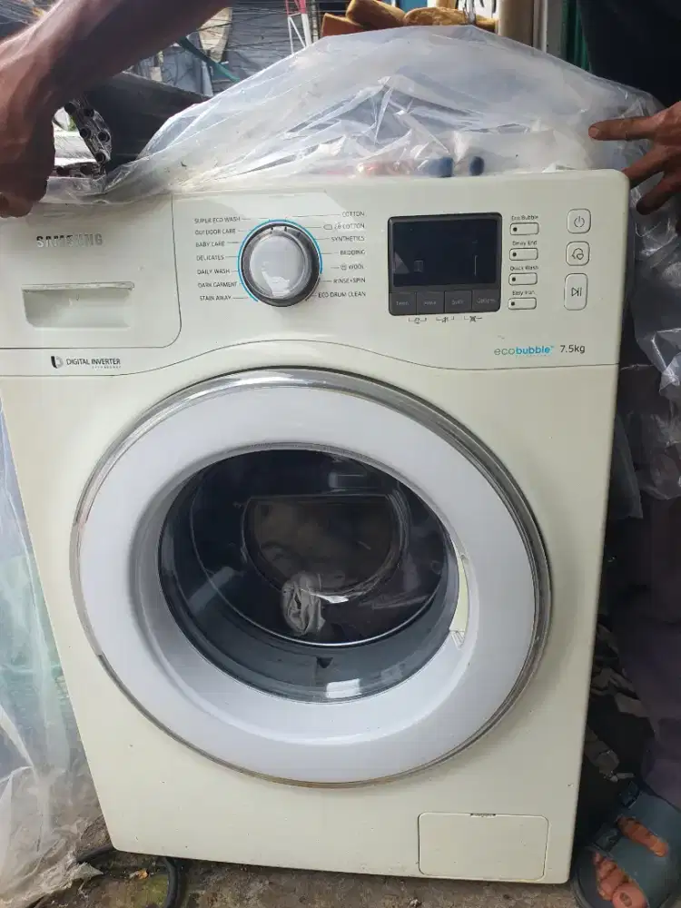 Samsung IPX4 digital inverter eco bubble 7,5kg mulus siap pakai