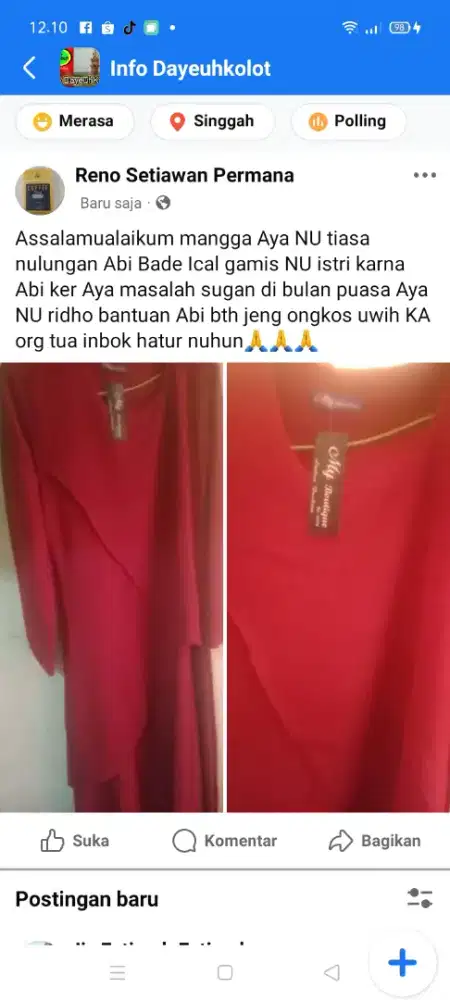 Gamis punya istri masih baru