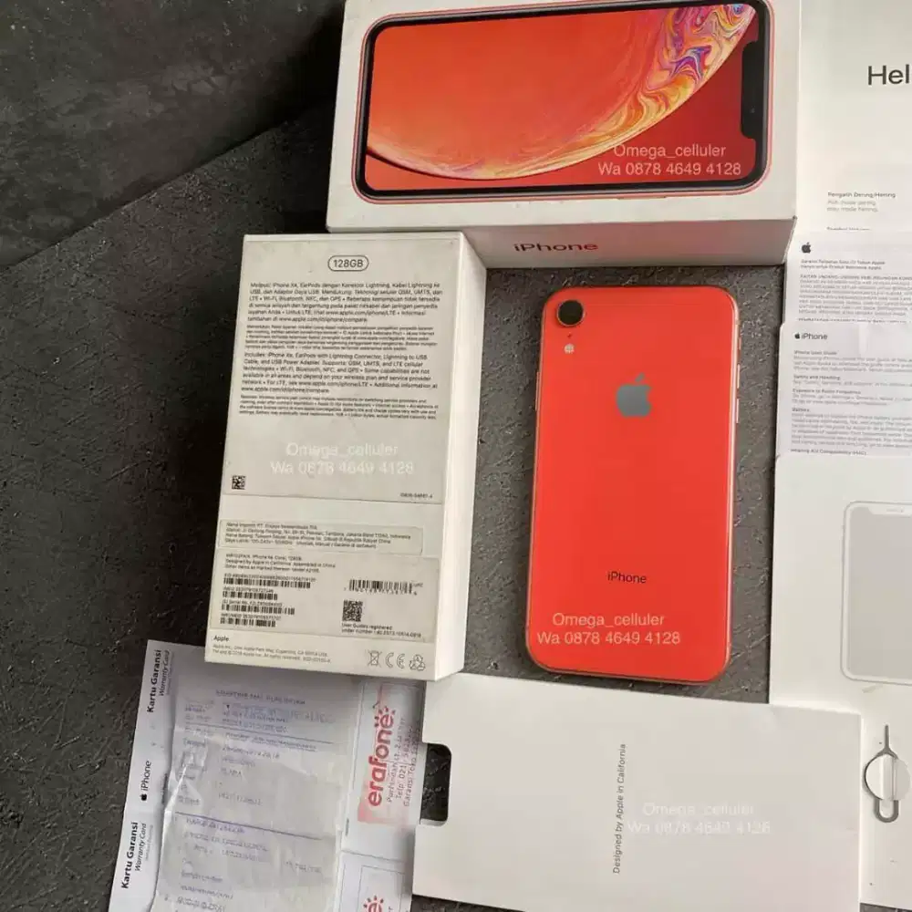 Iphone xr 128gb coral ibox second