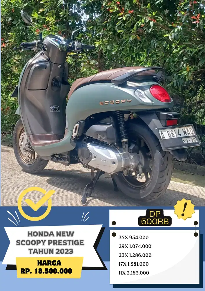 NEW Scoopy Prestige tahun 2023 Dp 500rb