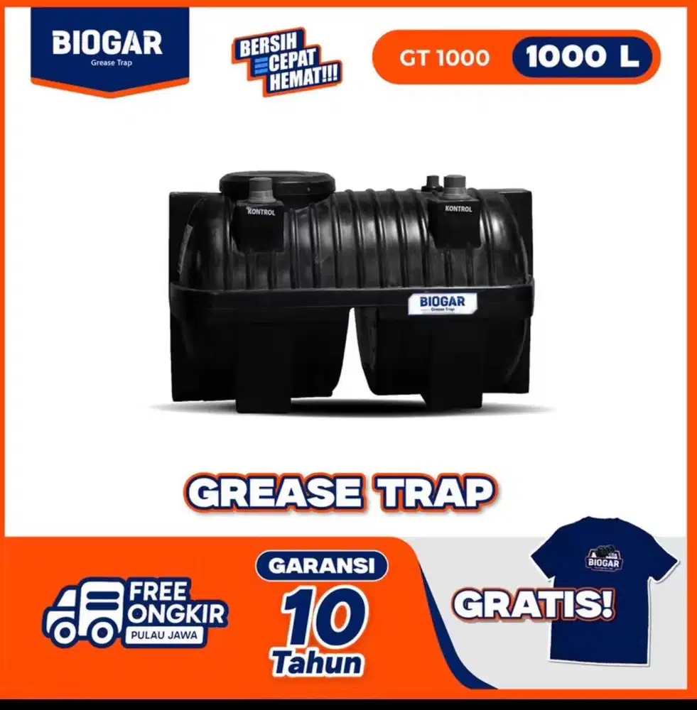 Grease trap 1000L merk Biogar (ready)