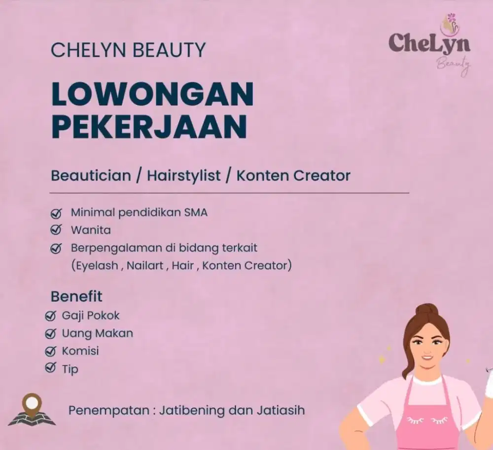Beautician/Tetapis (eyelash, nailart, hairstylish)