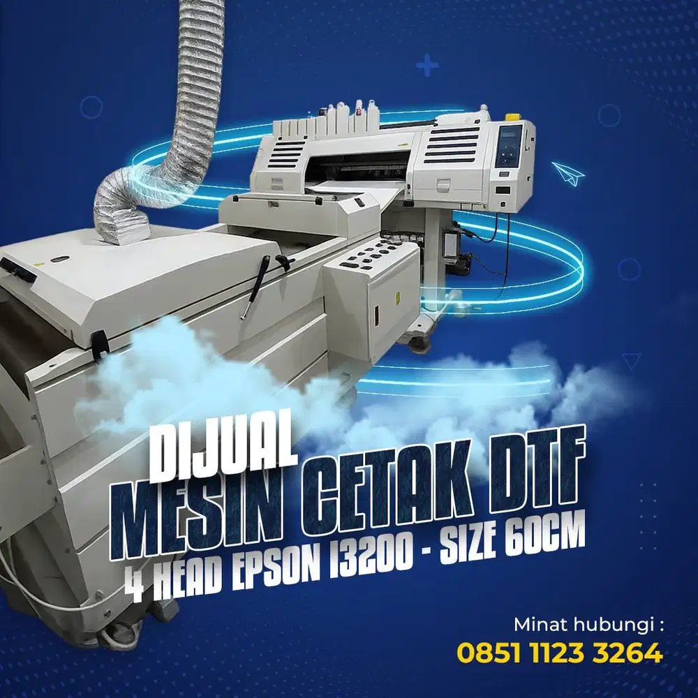 MESIN CETAK DTF 60CM 4 Head Epson I3200 + Oven Shaker | Produksi Cepat