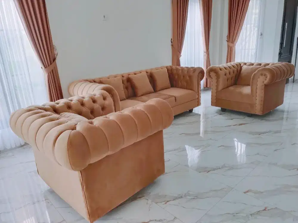 Sofa Chesterfield atau Sofa Kancing Seribu atau Sofa Jaguar 311 Seater