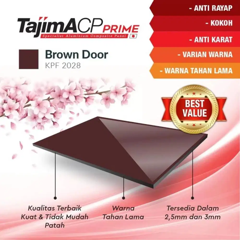 ACP Tajima 3mm 2 sisi Indoor - Brown Door