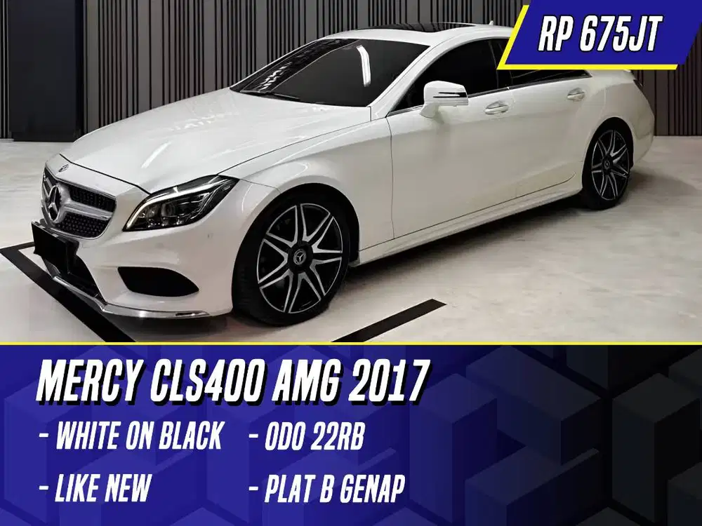 Mercedes Benz CLS400 AMG 2017 White on Black Putih Mercy CLS 400