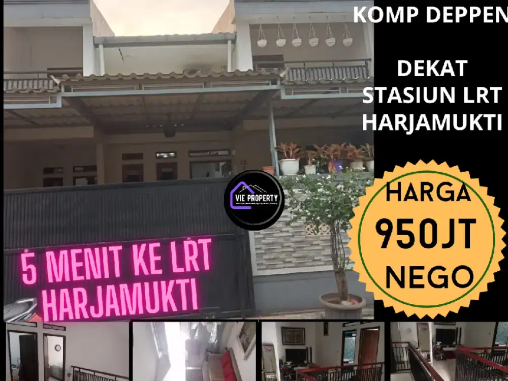 Dijual dibawah pasaran rumah 2 lantai di dalam komp Deppen Harjamukti Cimanggis Depok