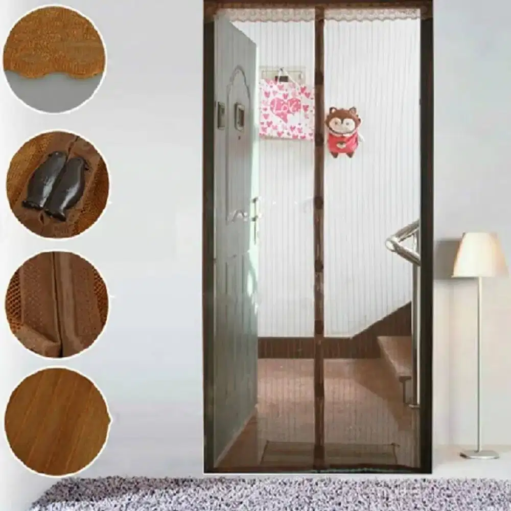 Gorden Magnet Pintu / Tirai Magnet Pintu Polos