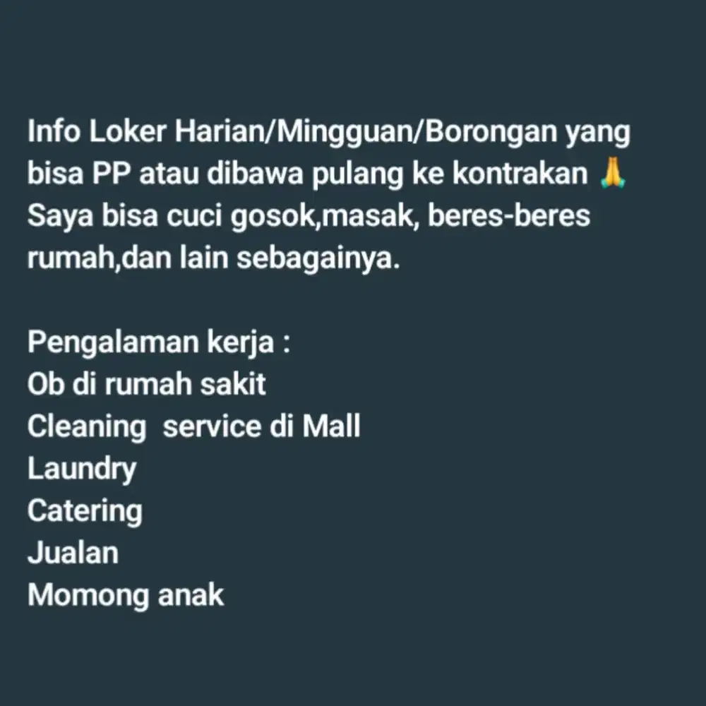 Cari Lowongan Kerjaan