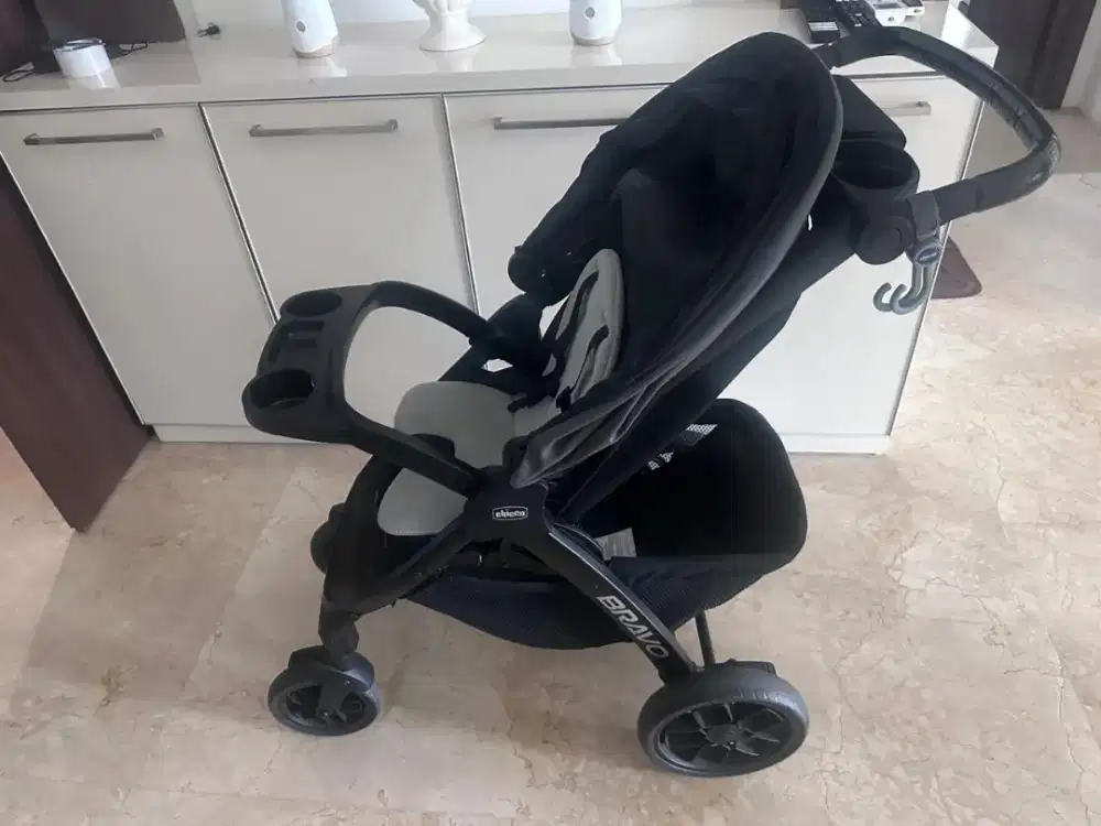 Stroller Bravo LE ClearTex Quick-Fold Stroller - Pewter color Black