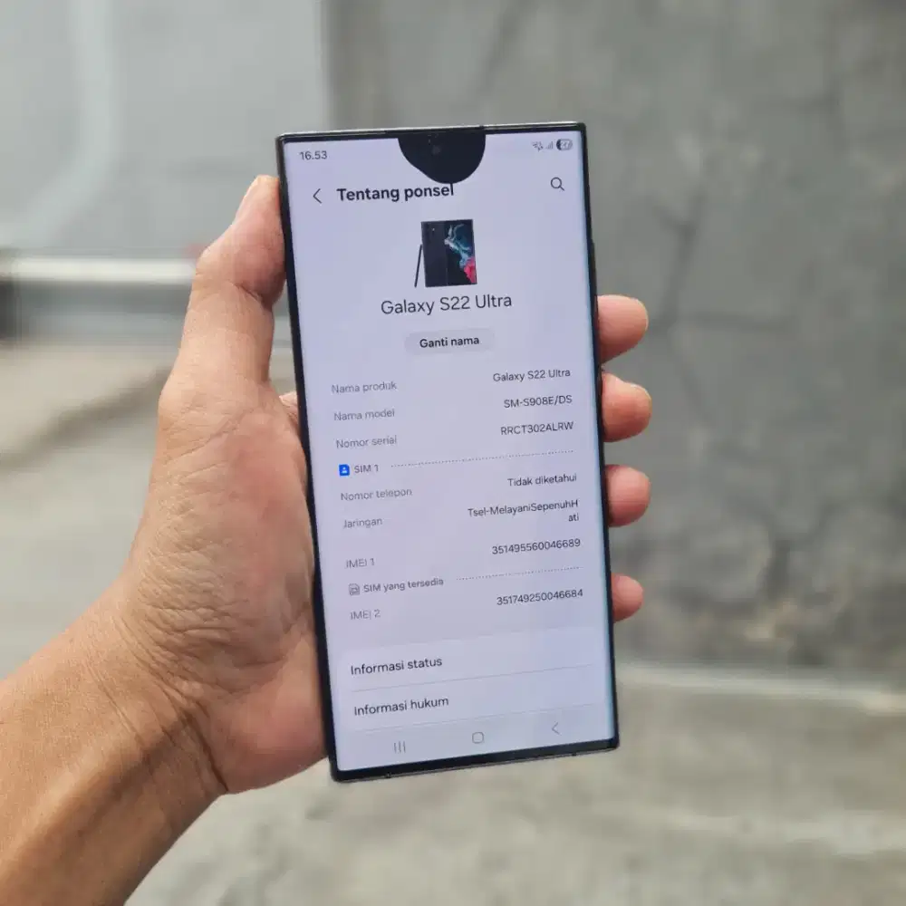 SAMSUNG GALAXY S22 ULTRA 5G SEIN 8/128 GB MINUS LCD