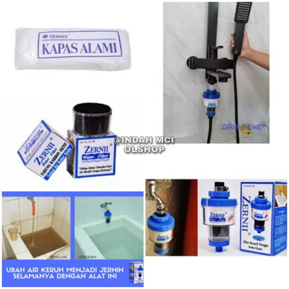 Filter Saringan Air / Penyaring Air Kran Zernii / Refil Karbon Kapas