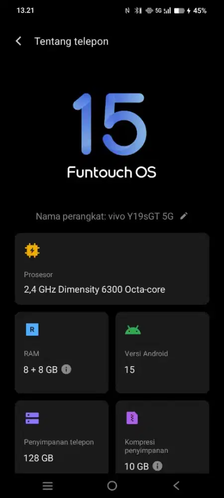 VIVO Y19s GT 5G 8/128