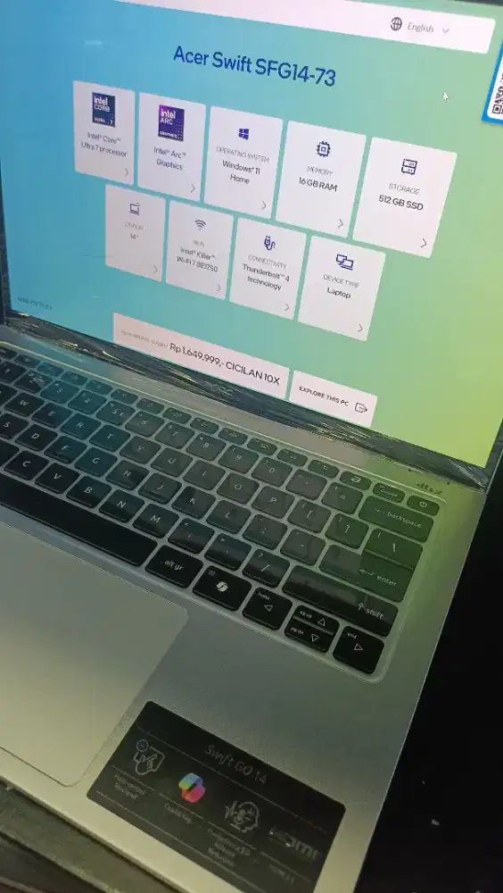 ACER SWIFT GO 14 DENGAN CICILAN 0 % HOME CREDIT