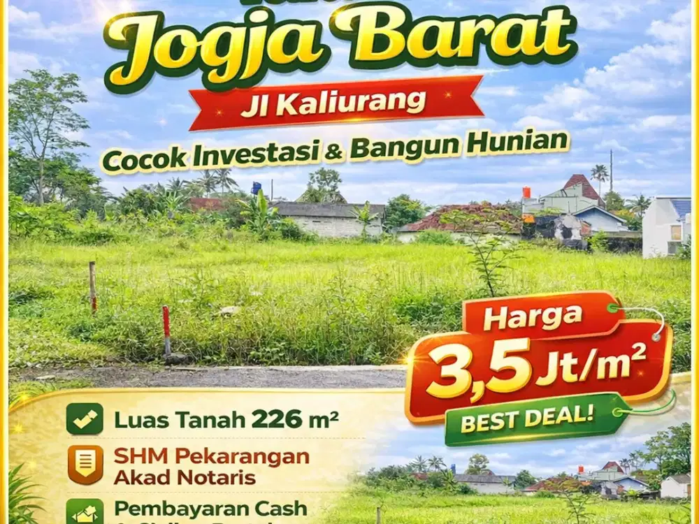 Tanah Jogja Kaliurang Lahan Matang SHM Ready Siap Balik Nama