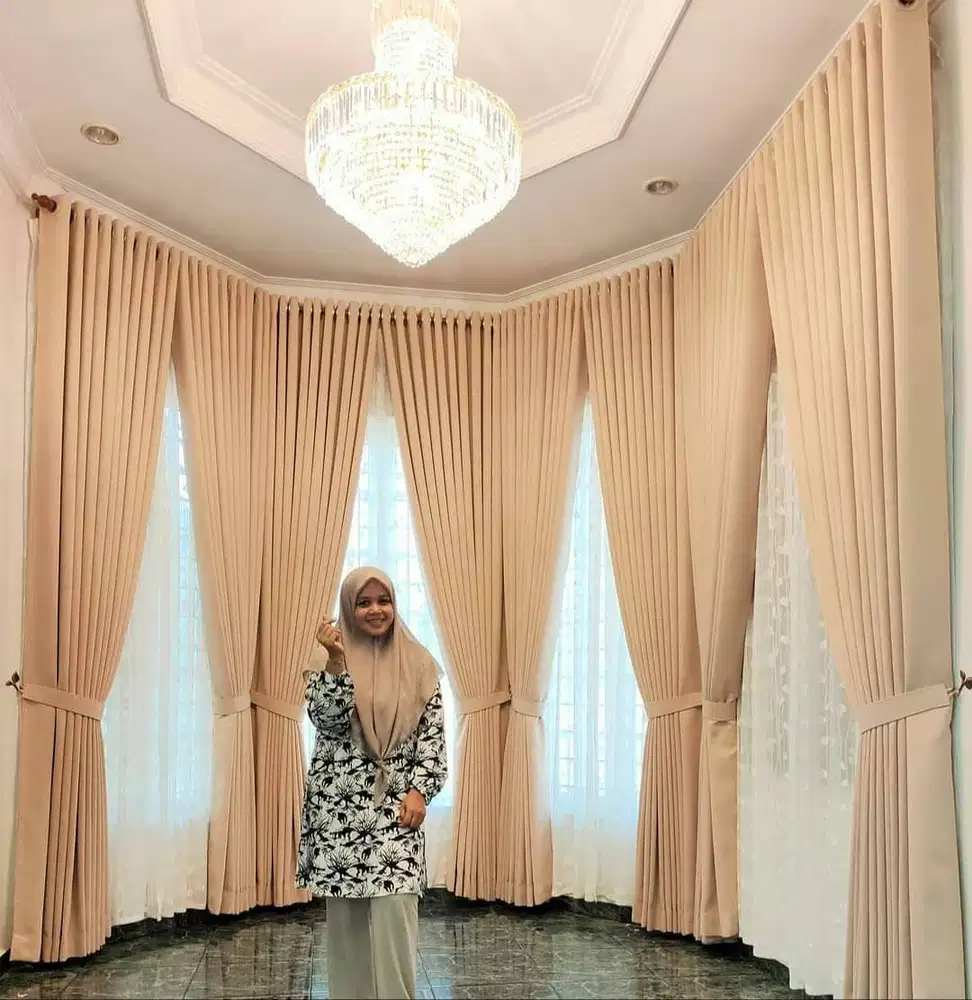 Pusat Tirai Gorden Jendela Gordyn Mewah Hordeng Model Terbaru Murah