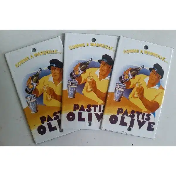 Originale antique reclame enamel kecil COMME  A MARSEILLE - PASTIS ELI