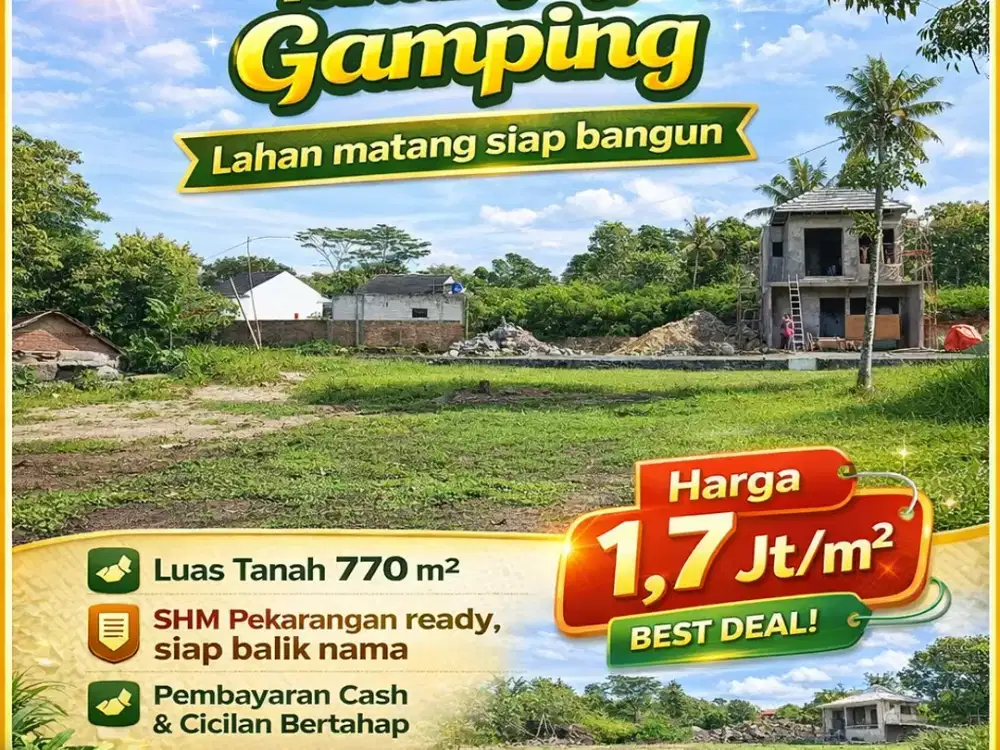 Tanah Jogja Gamping 5 Menit Jl Nasional Jogja Wates