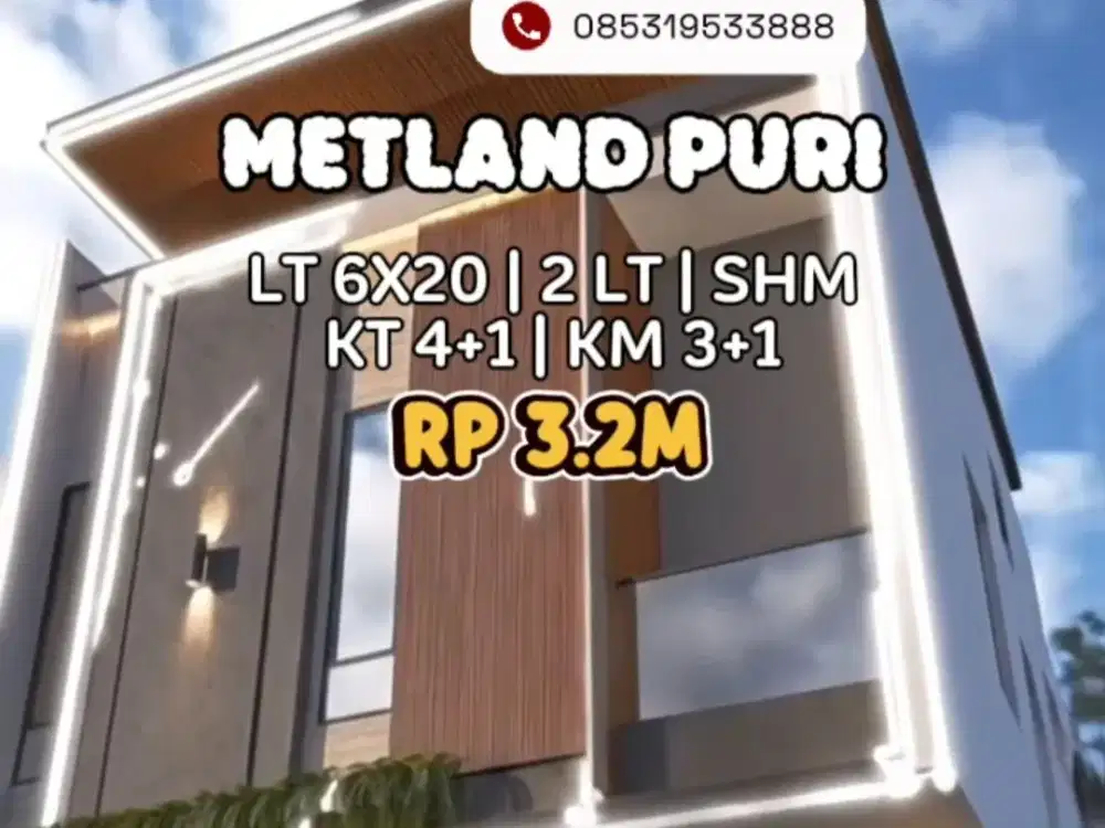 Wilson Brand new rumah uk 6x20 di metland puri