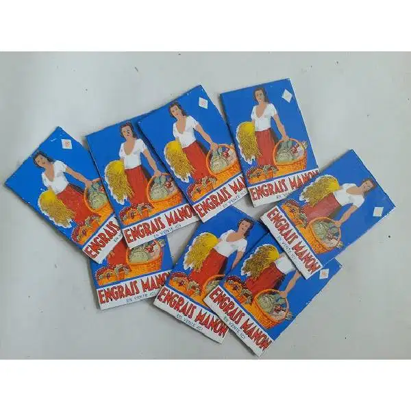 Originale antique reclame enamel kecil ENGRAIS MANON EN VENTI ECI 1900