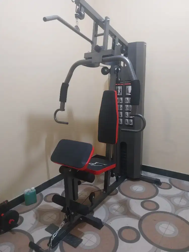 ALAT FITNESS OLAH RAGA HOME GYM 1 SISI BARU COD PLUS RAKIT