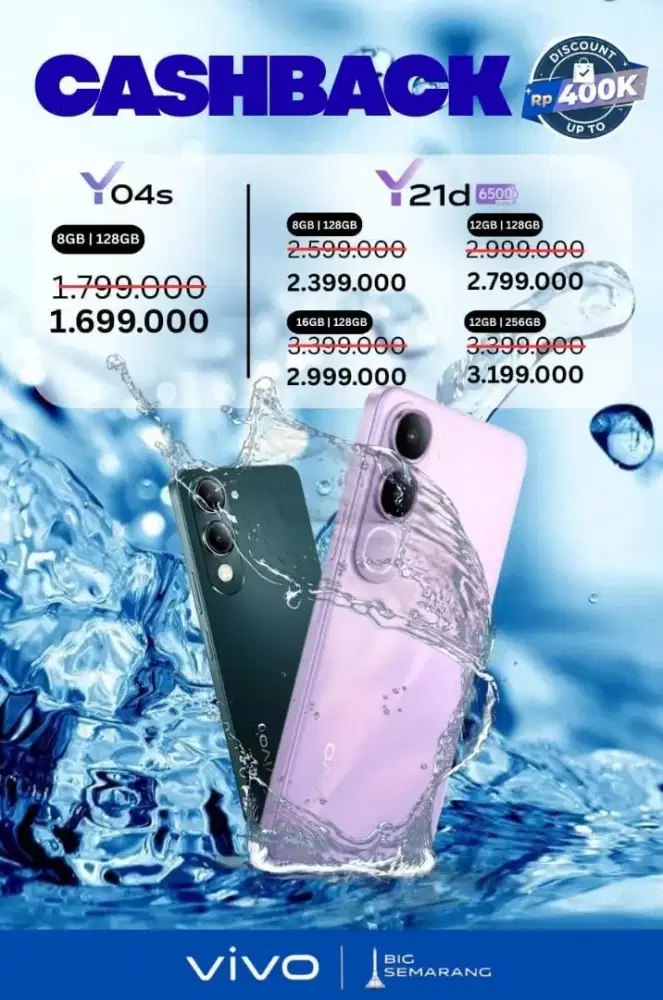 NEW VIVO Y04s & Y21D SERIES. CASHBACK PROMO