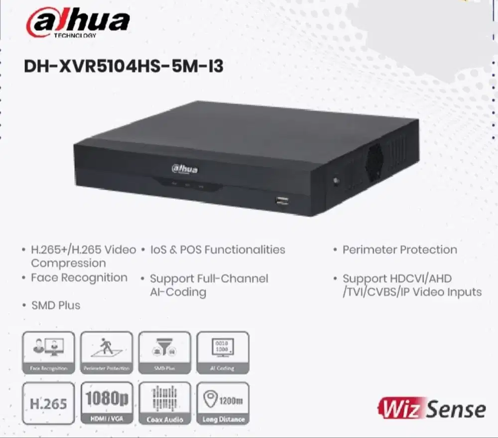 Dvr Dahua DH-XVR5104HS-5M-I3 DH-XVR5108HS-5M-I3 DH-XVR5116HS-5M-I3