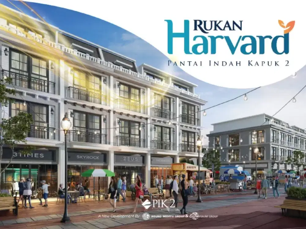 Bangunan Komersil Baru Dibangun Ruko Harvard 3 Lantai + Rooftop Kawasan Elit PIK 2