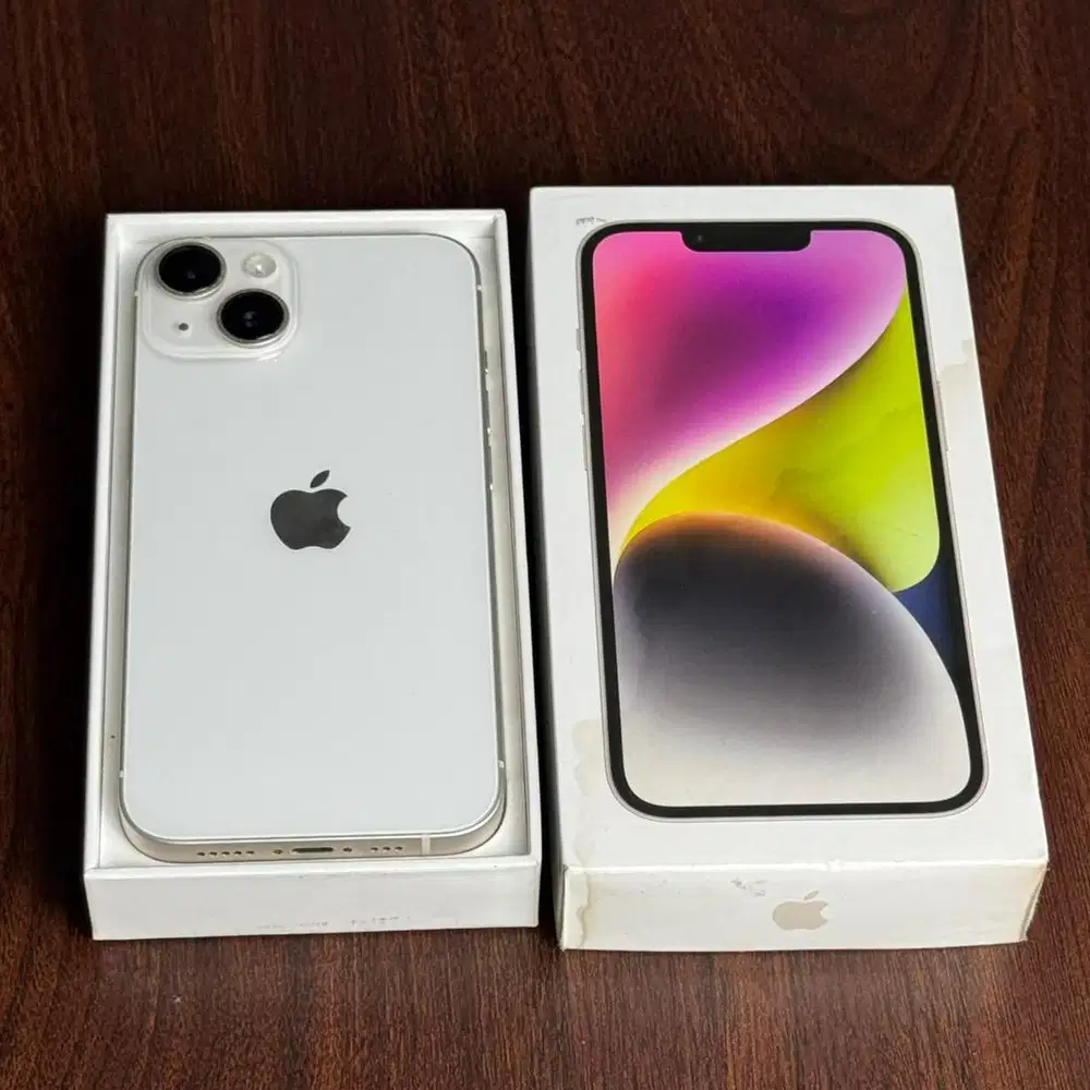iPhone 14 BASIC 128GB WHITE Garansi Resmi iBox