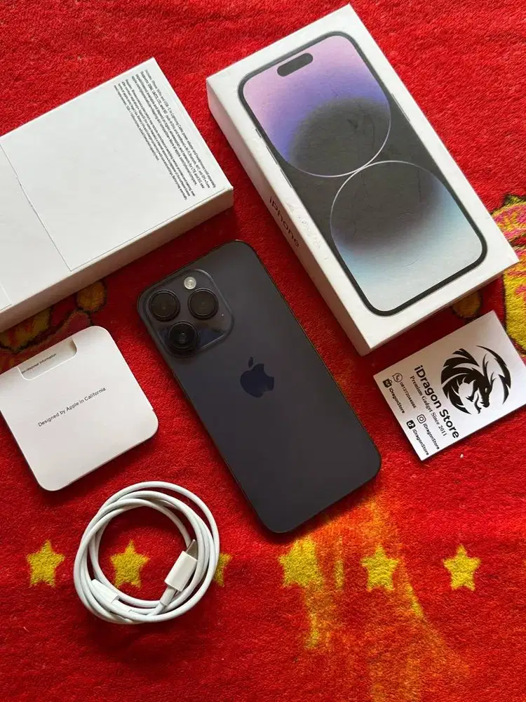 iphone 14 pro 256gb warna deep purple fullset mulus